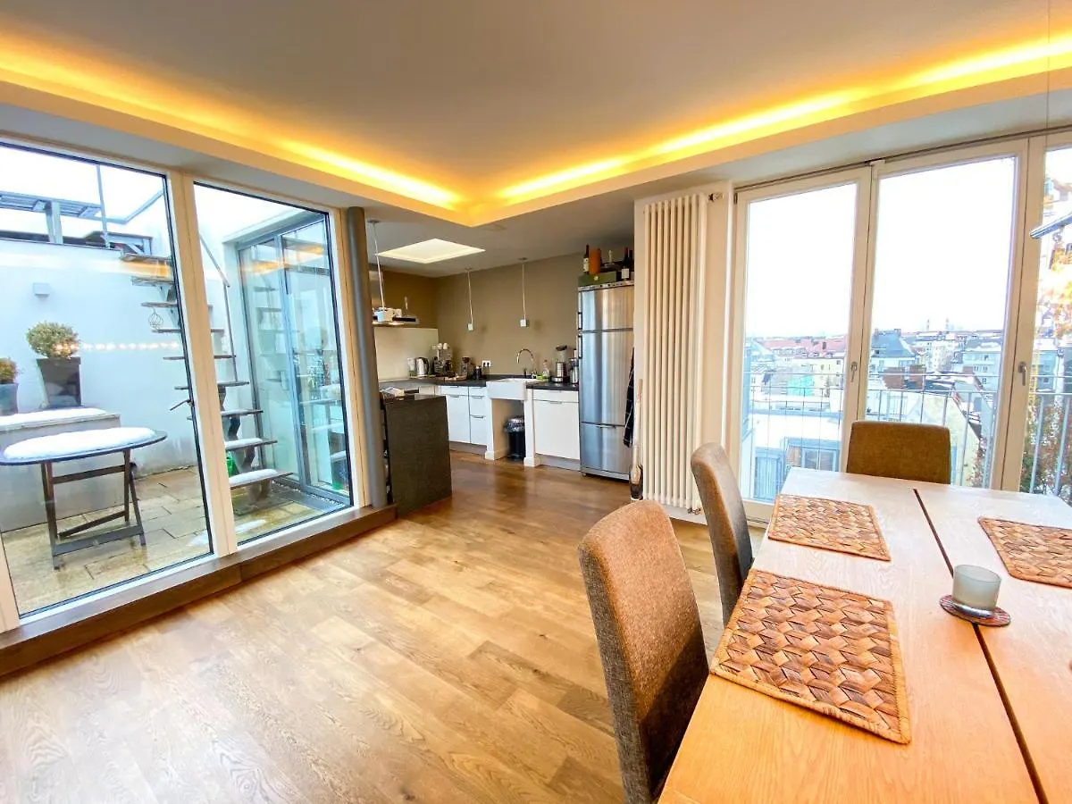 Exklusives Panorama Penthouse Im Herzen Von Munchen, Dachterasse, Kamin Apartamento 0*, Munique Alemanha