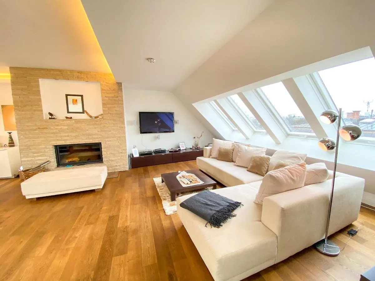 Exklusives Panorama Penthouse Im Herzen Von Munchen, Dachterasse, Kamin Apartamento