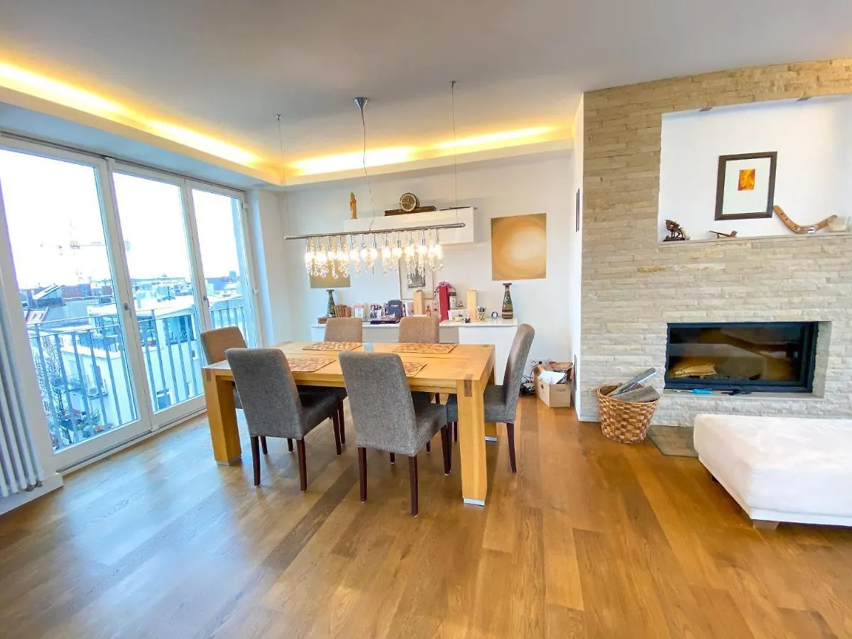 Exklusives Panorama Penthouse Im Herzen Von Munchen, Dachterasse, Kamin Apartamento